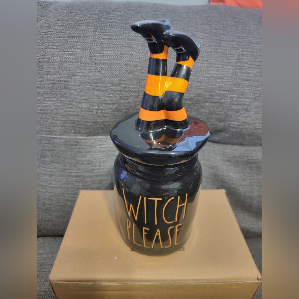 Rae Dunn "Witch Please" canister & topper